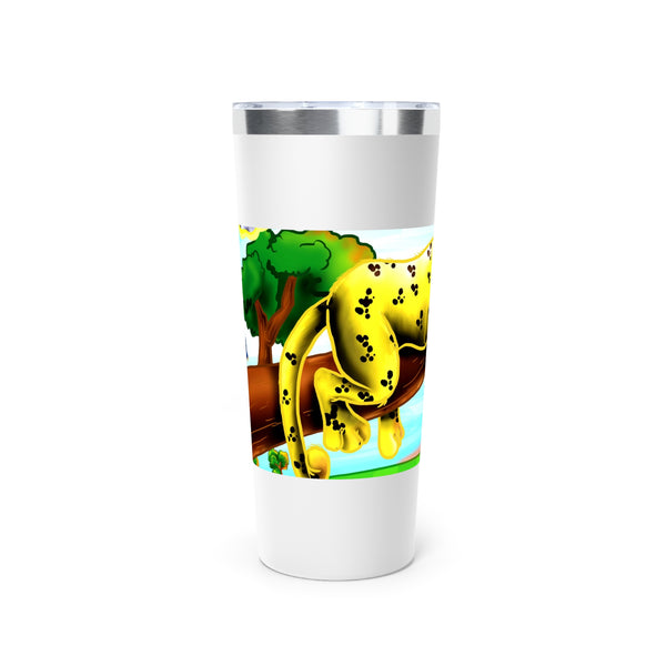 Lisping Leopard Licking a Lolly" Beach Vibe Copper Tumbler 22oz Insulated Cup