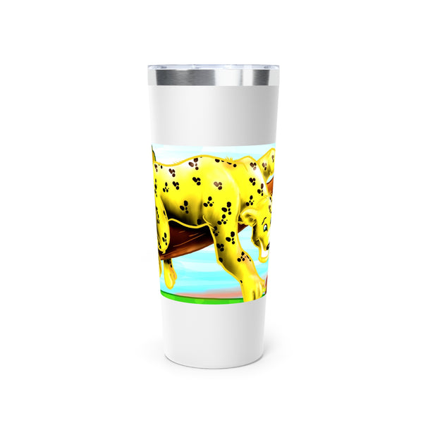 Lisping Leopard Licking a Lolly" Beach Vibe Copper Tumbler 22oz Insulated Cup