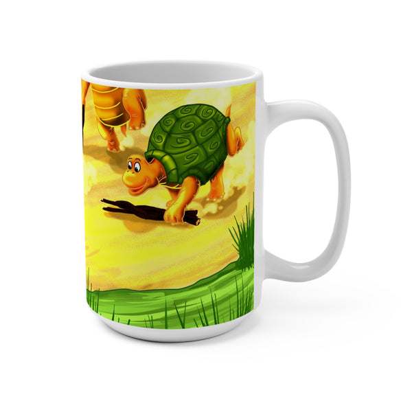Cute Cartoon Turtle 15oz Mug - Perfect for Nature Lovers and Kids