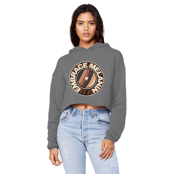 Mela Cropped Raw Edge Boyfriend Hoodie