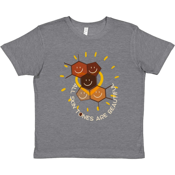 All Skin Tones Are Beautiful - Childrens T-shirt, kids, equality, inclusion, diversity, rights, Girls T-Shirt, Boys T-Shirt, tee