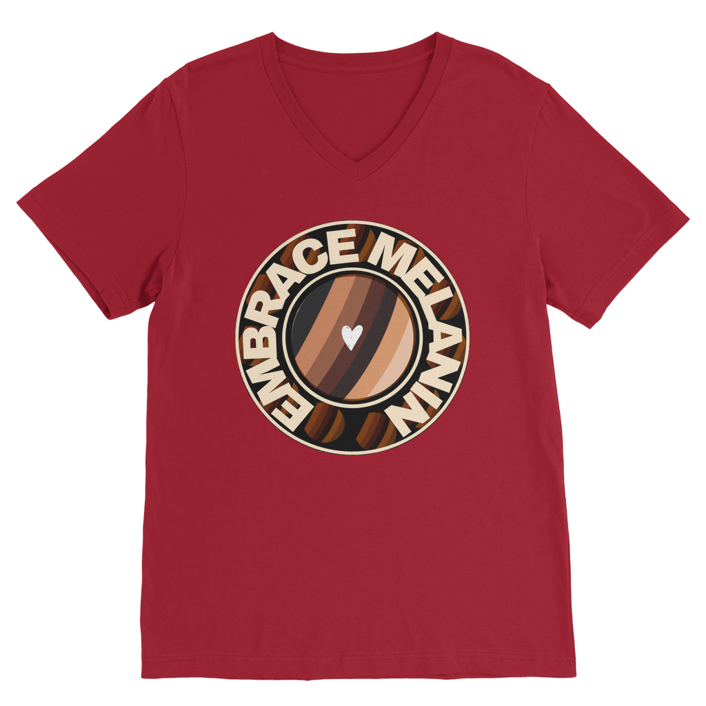 Embrace Melanin – Premium V-Neck T-Shirt