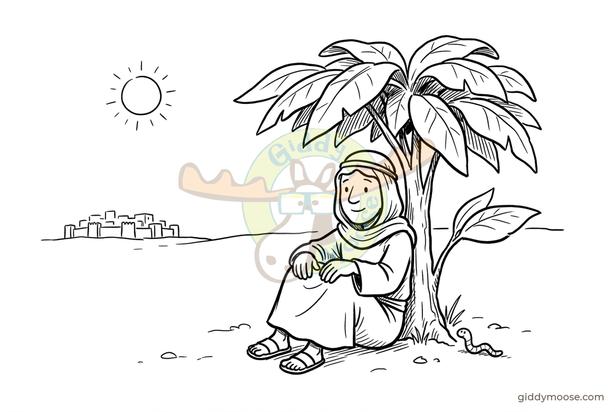 Jonah and the shade plant (Jonah 4) — comic, Giddymoose