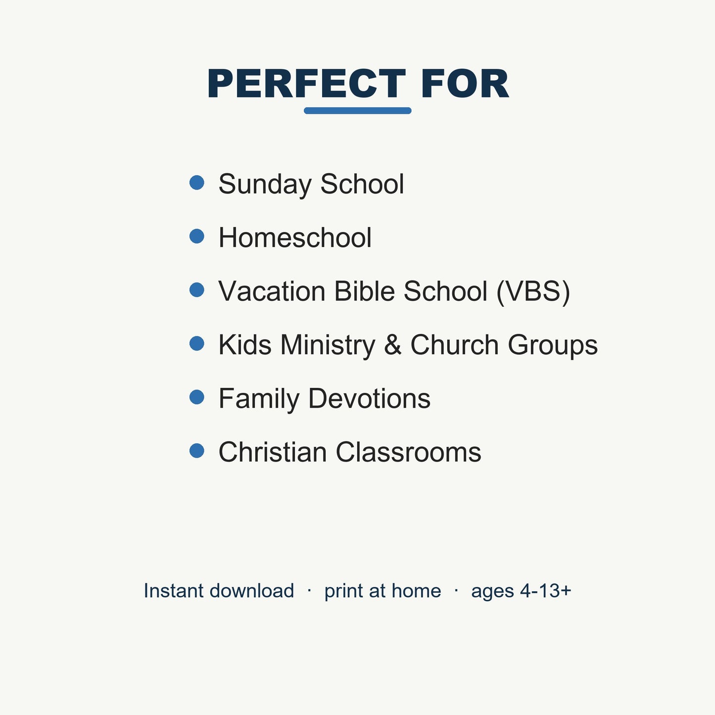 Perfect for Sunday school, homeschool, VBS and family devotions