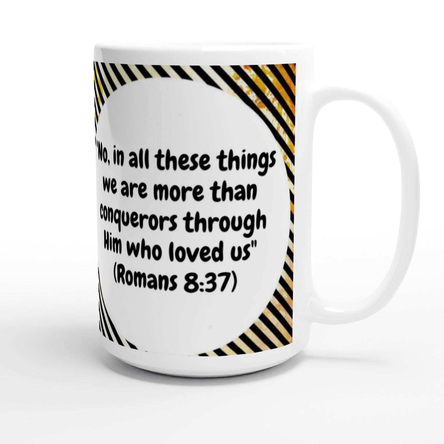 Romans 8:37 Large Ceramic Mug | More Than a Conqueror | SIIB