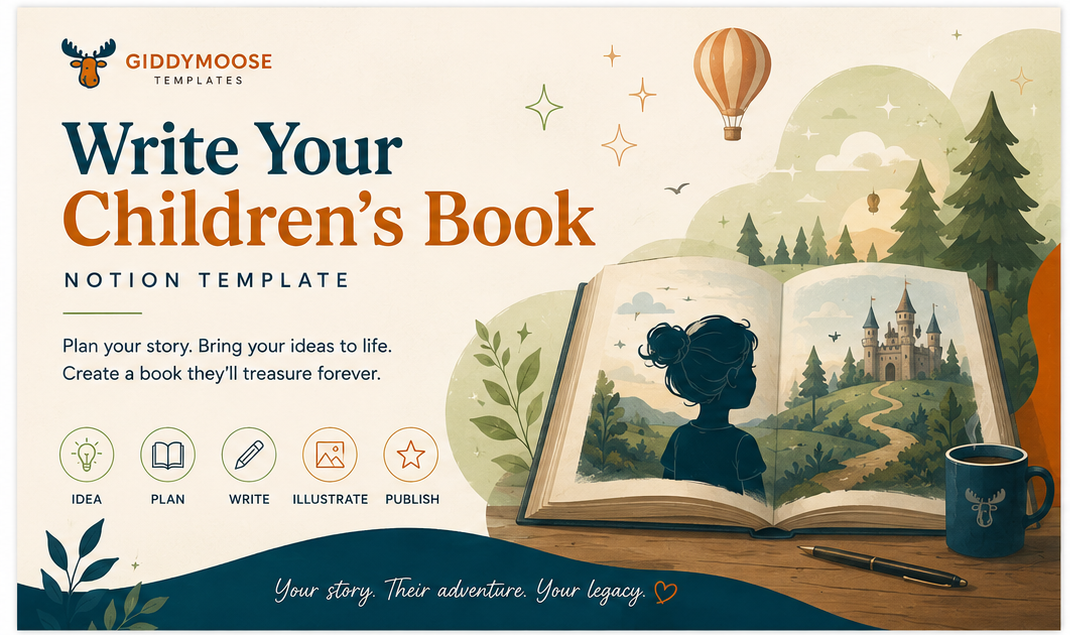 Write Your Children's Book: The Notion Template That Takes You From First Idea to Published Author