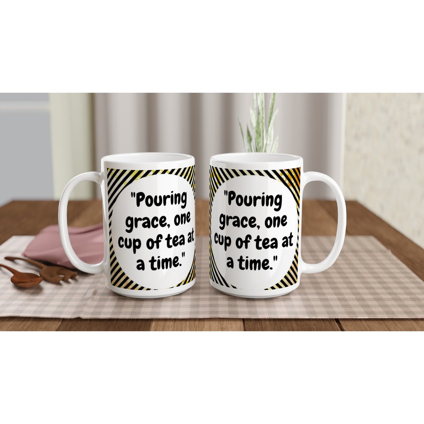 Pouring Grace Large Ceramic Mug | Overflowing Every Day | SIIB
