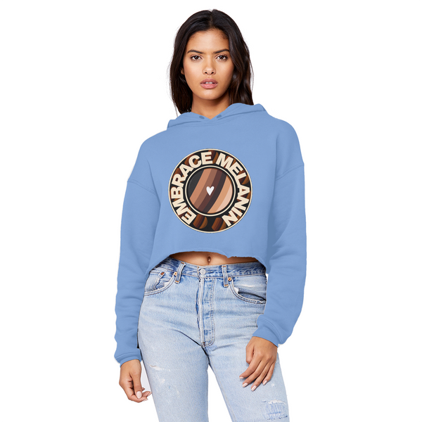 Mela Cropped Raw Edge Boyfriend Hoodie