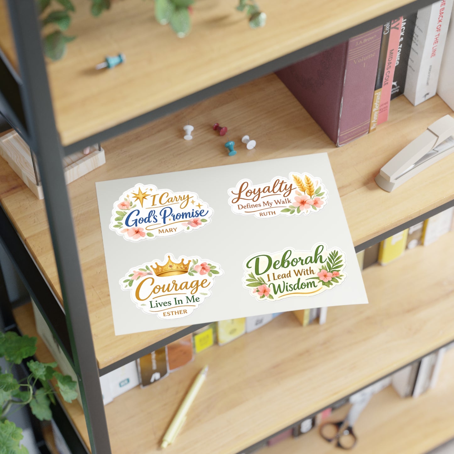 Inspirational Faith Sticker Sheet — "With God All Things Are Possible"