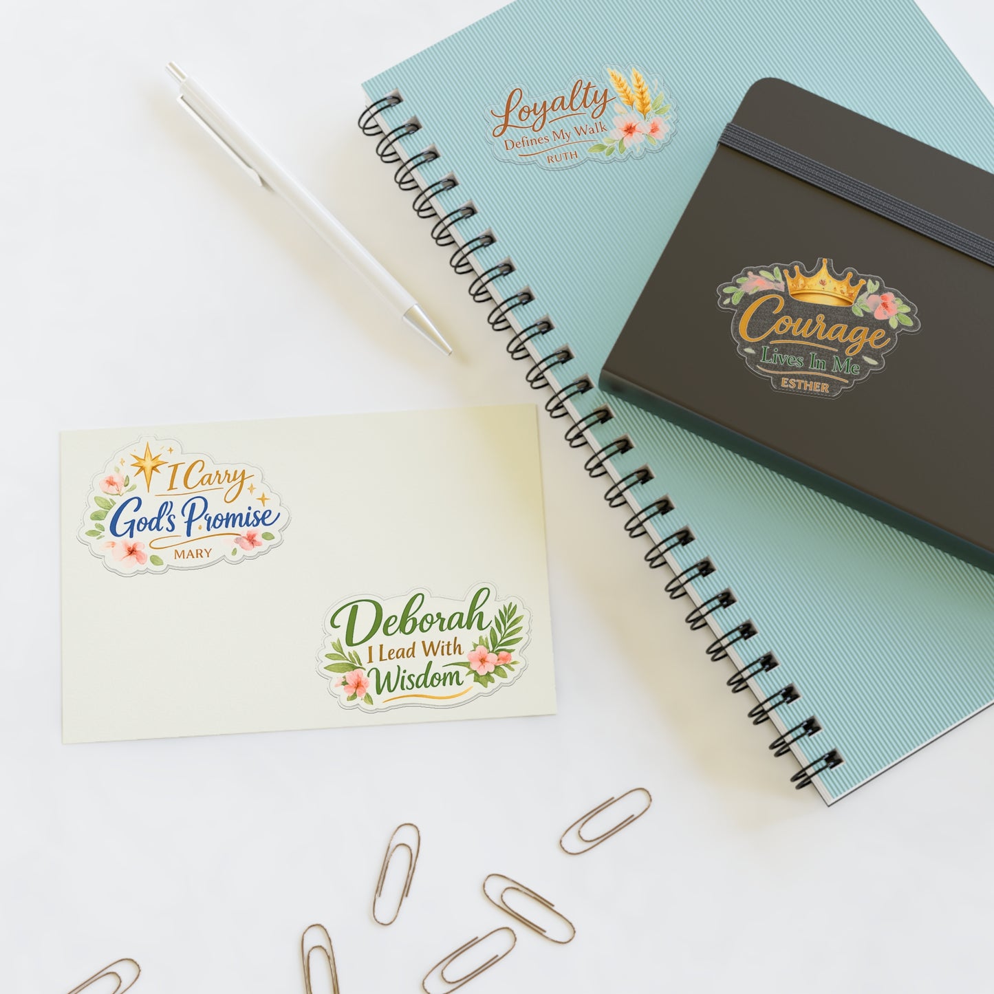 Inspirational Faith Sticker Sheet — "With God All Things Are Possible"