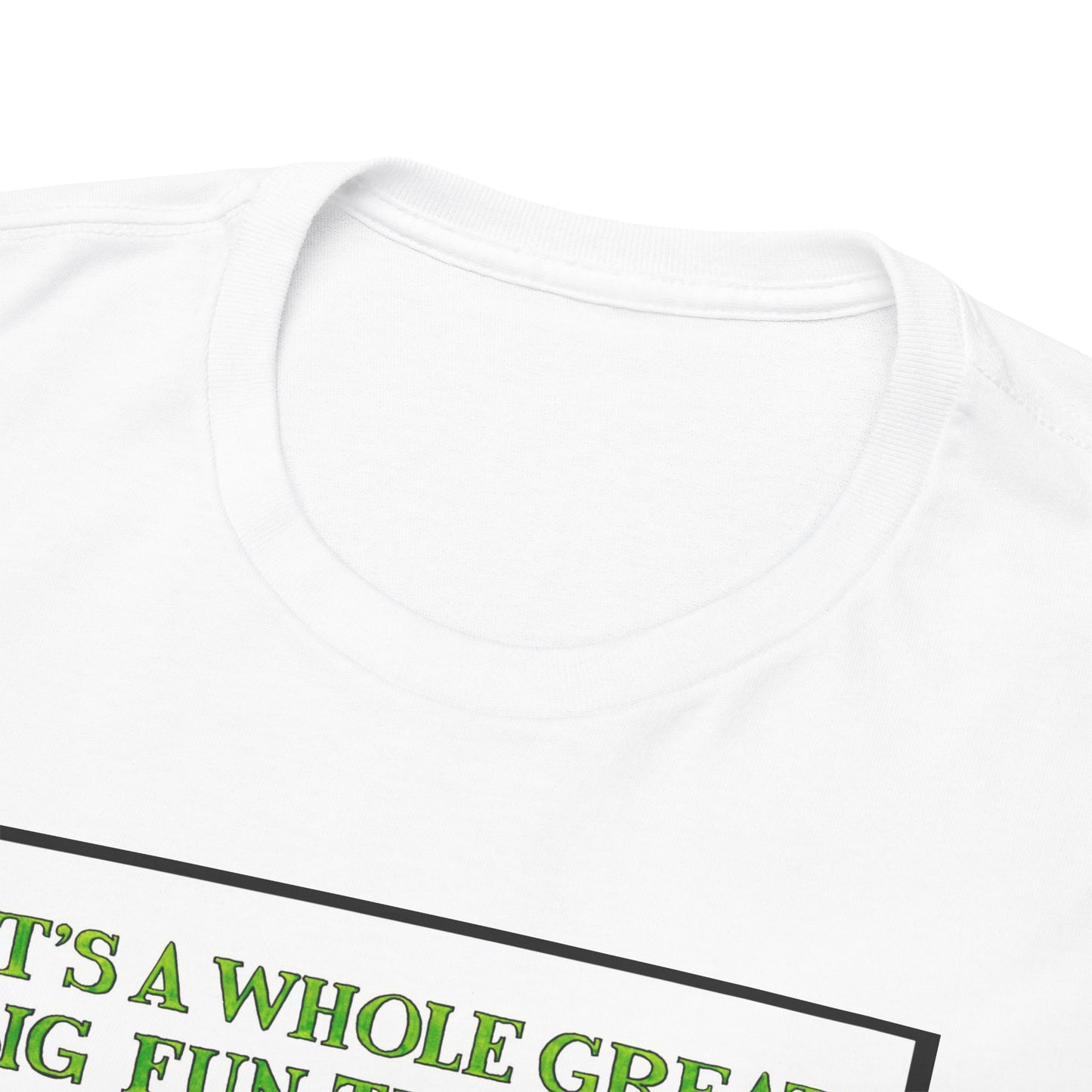 Reading frog - Unisex Heavy Cotton Tee - "It's a Whole Great Big Fun Thing"