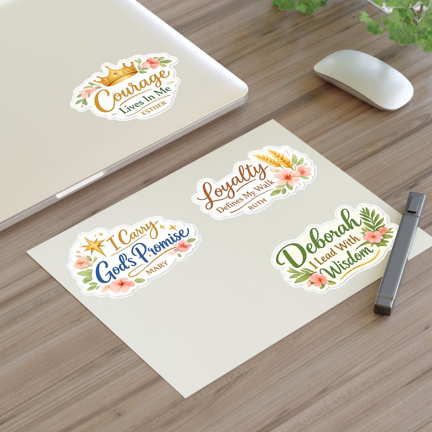 Inspirational Faith Sticker Sheet — "With God All Things Are Possible"