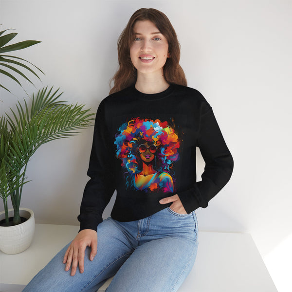 J Love Vibrant Afro Art Sweatshirt for Bold Fashion Lovers