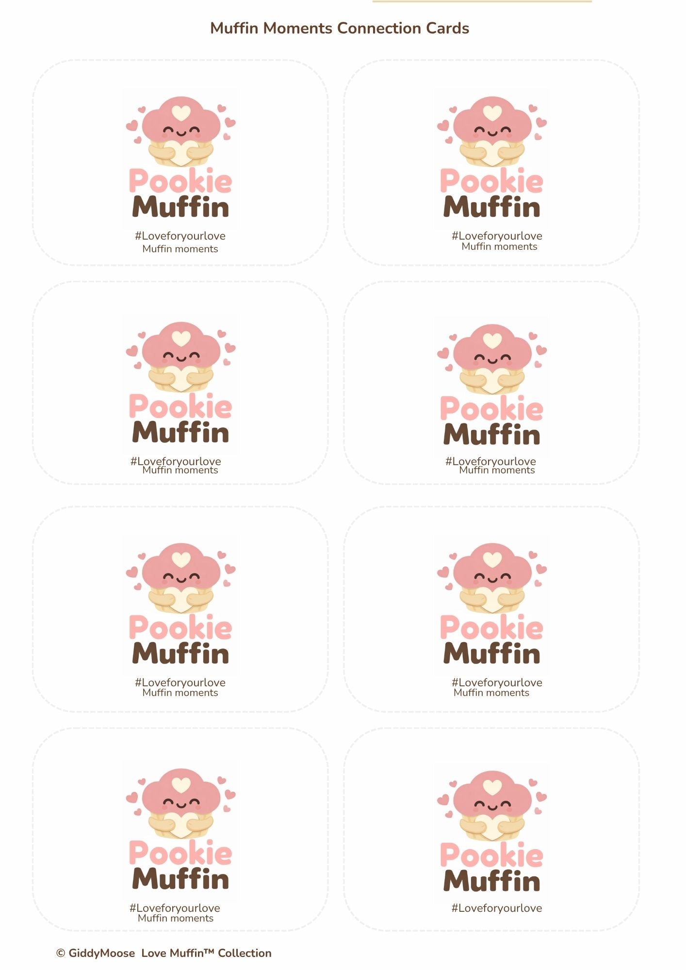 Love Muffin™ Printable Muffin Moment connection cards