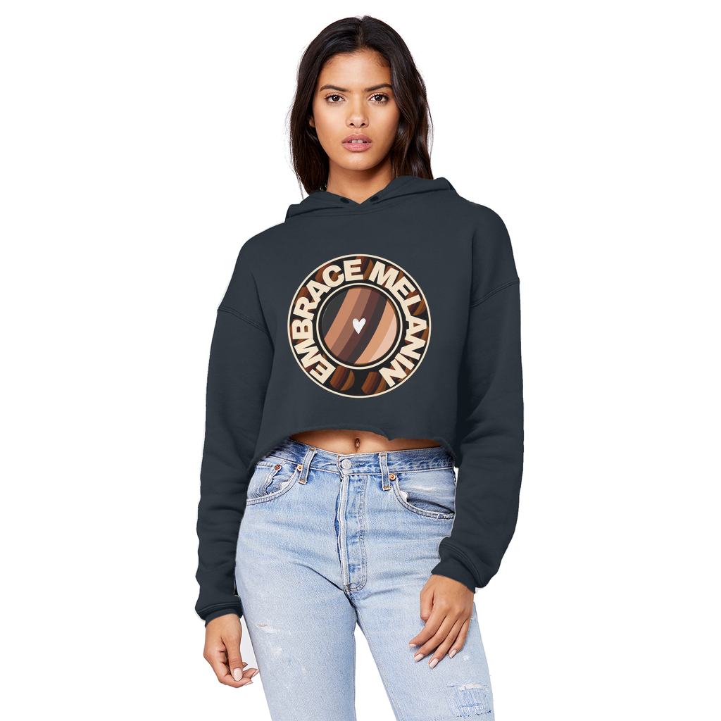 Embrace Melanin – Cropped Boyfriend Hoodie