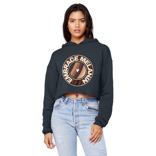 Mela Cropped Raw Edge Boyfriend Hoodie