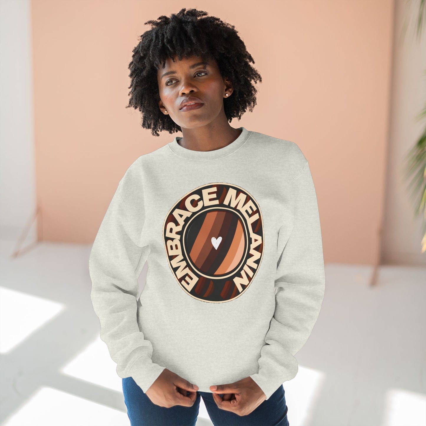 Embrace Melanin – Globe Unisex Sweatshirt
