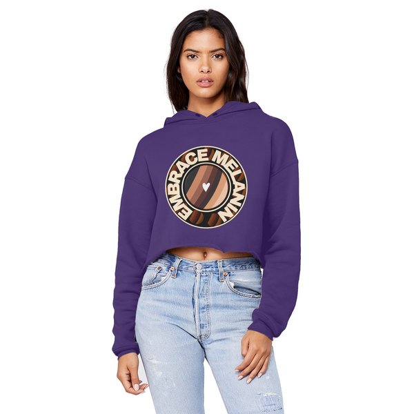 Mela Cropped Raw Edge Boyfriend Hoodie