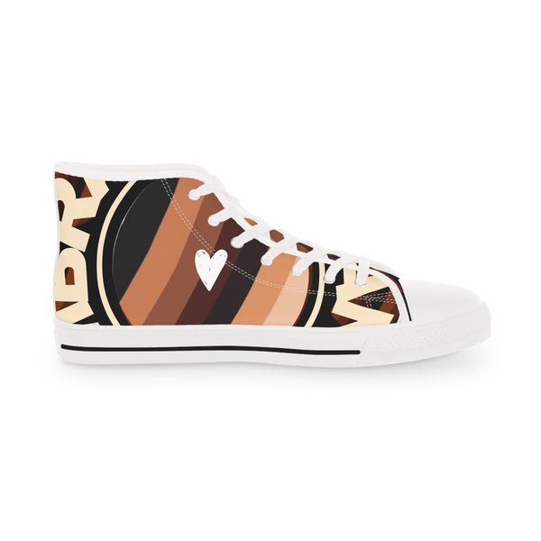 Embrace Melanin Stylish Men's High Top Sneakers - Trendy Casual Footwear