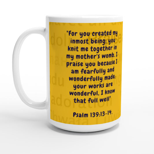 Psalms 139 Large Ceramic Mug | Known & Chosen by God | SIIB
