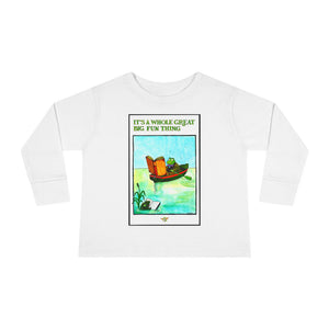 Toddler Long Sleeve Tee - Reading Frog Fun Thing Giddy Readers Tee