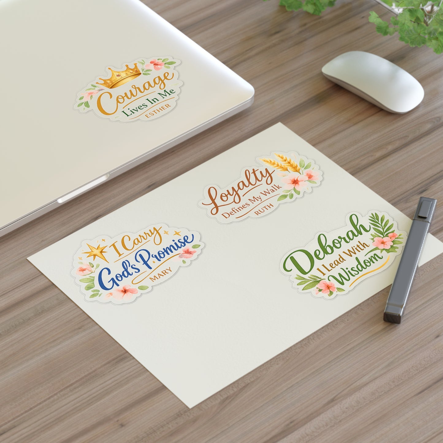 Inspirational Faith Sticker Sheet — "With God All Things Are Possible"