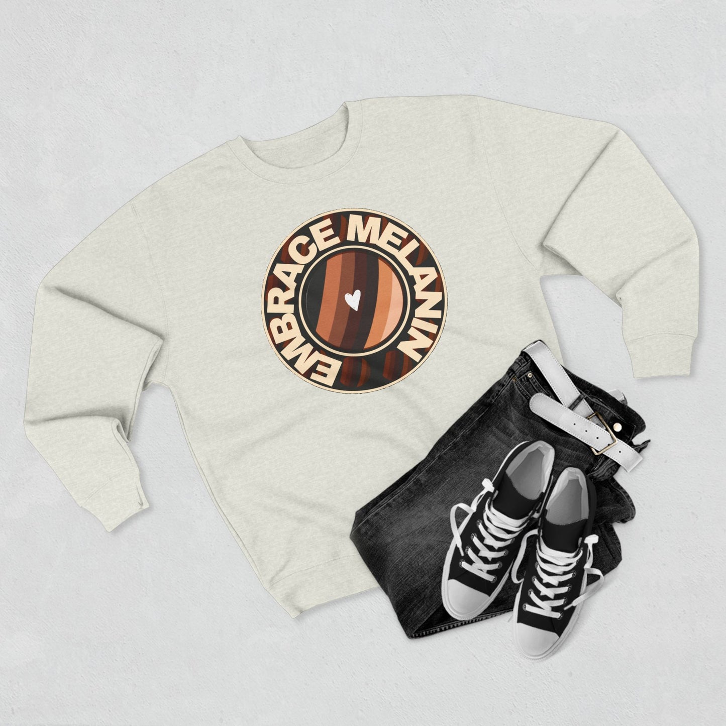 Embrace Melanin – Globe Unisex Sweatshirt