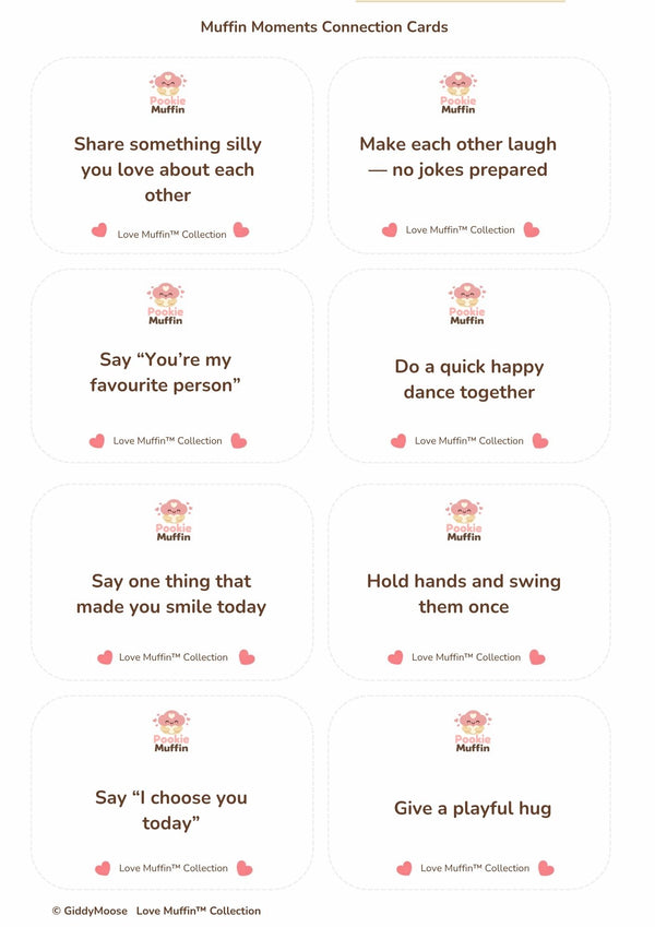 Love Muffin™ Printable Muffin Moment connection cards
