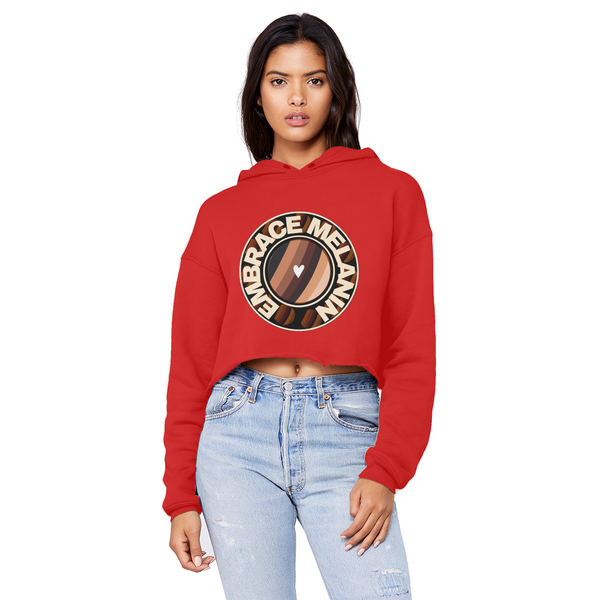 Mela Cropped Raw Edge Boyfriend Hoodie