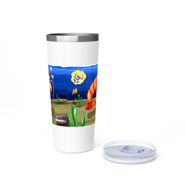 The Longest Yawn - 22oz Insulated Travel Mug with Simpson the sporty shrimp