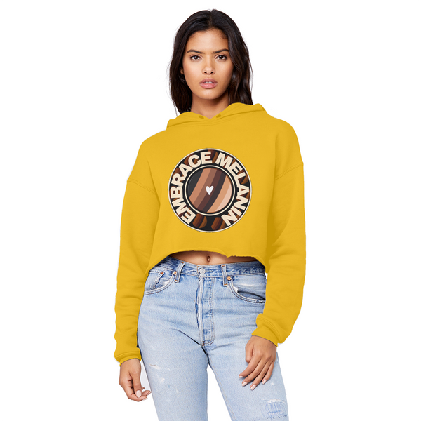 Mela Cropped Raw Edge Boyfriend Hoodie