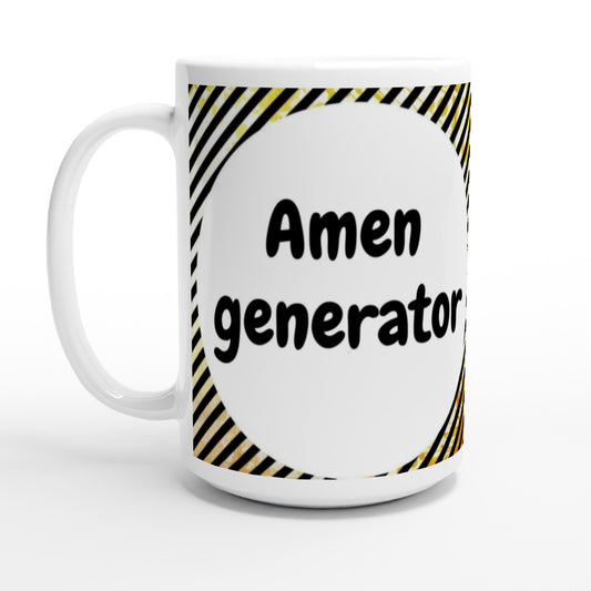 Amen Generator Large Ceramic Mug | Powered by Prayer | SIIB