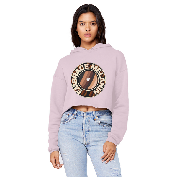 Mela Cropped Raw Edge Boyfriend Hoodie