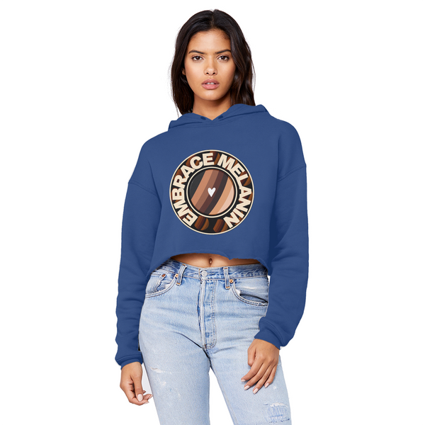Mela Cropped Raw Edge Boyfriend Hoodie