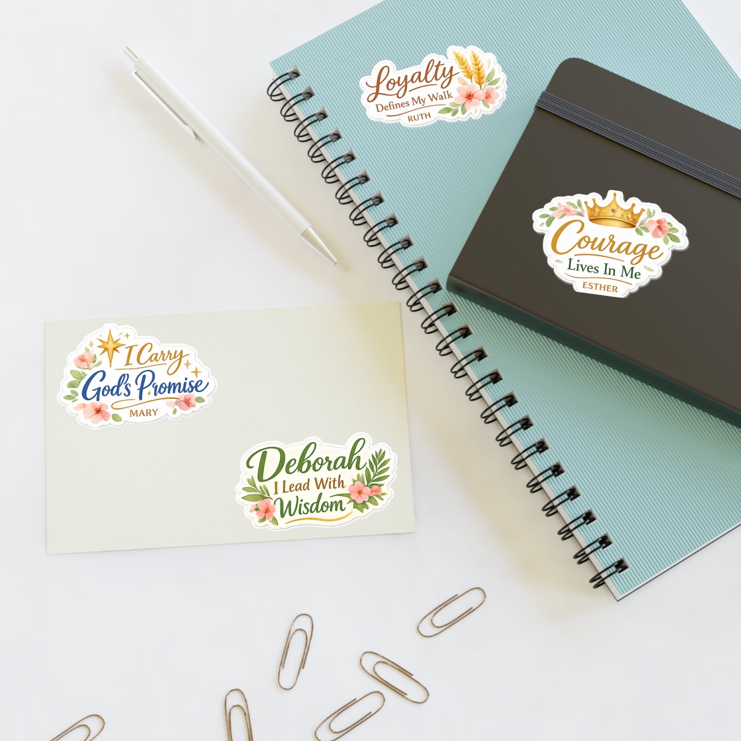 Inspirational Faith Sticker Sheet — "With God All Things Are Possible"