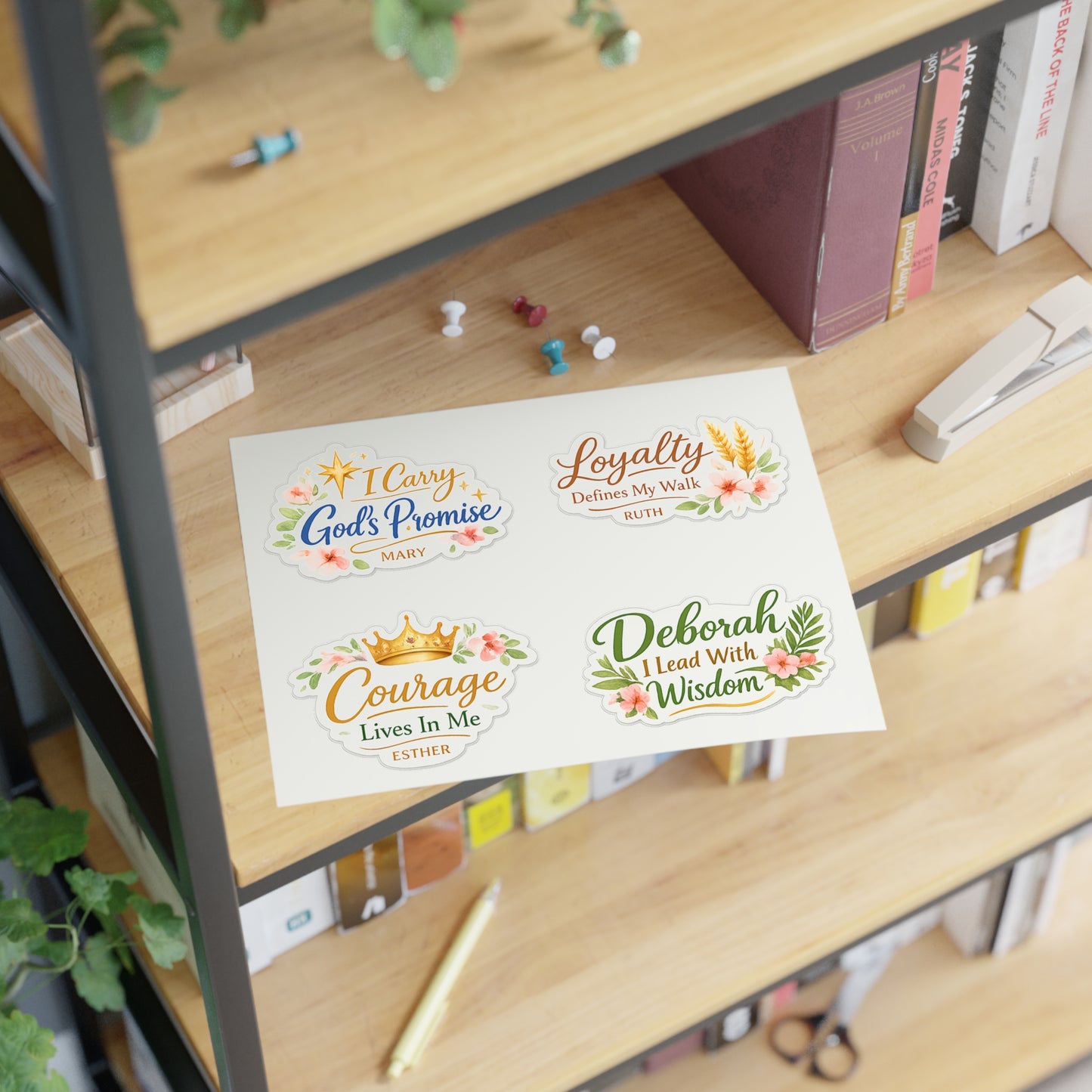 Inspirational Faith Sticker Sheet — "With God All Things Are Possible"