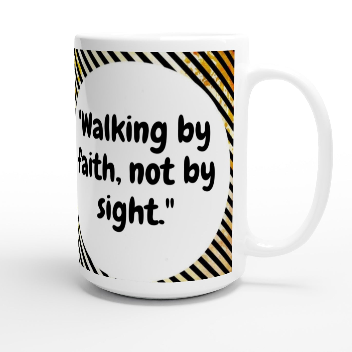 Faith Not Sight Large Ceramic Mug | Walk Bold, Trust Deep | SIIB