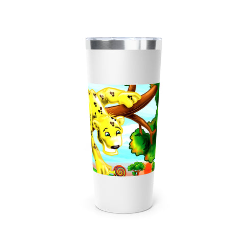 Lisping Leopard Licking a Lolly" Beach Vibe Copper Tumbler 22oz Insulated Cup