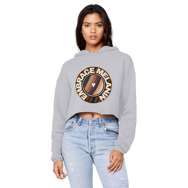 Mela Cropped Raw Edge Boyfriend Hoodie