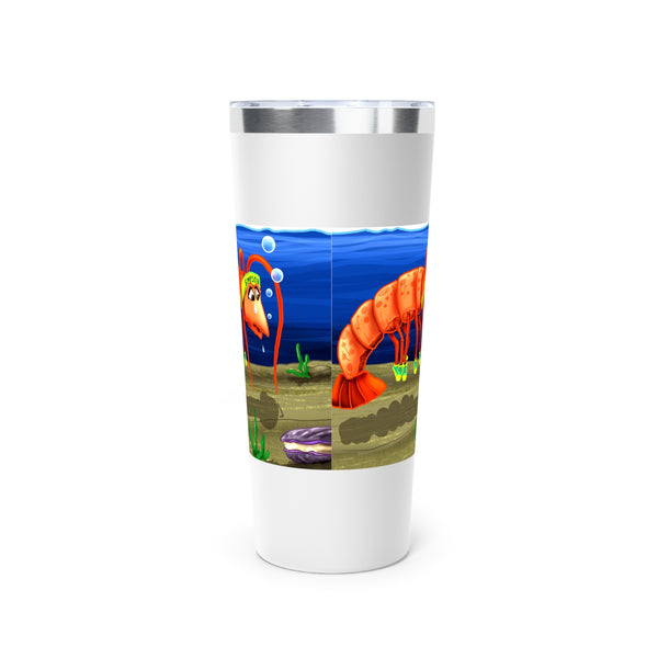 The Longest Yawn - 22oz Insulated Travel Mug with Simpson the sporty shrimp