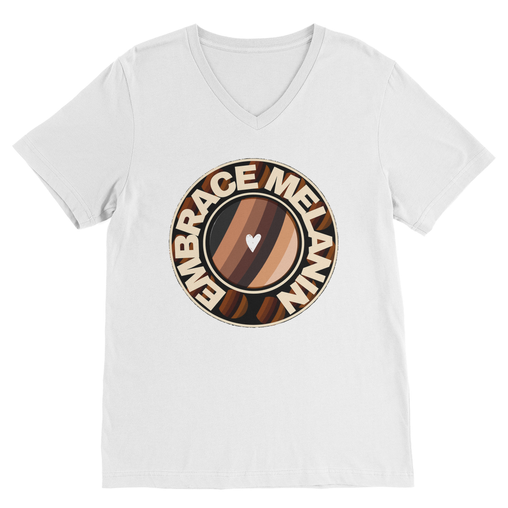Embrace Melanin – Premium V-Neck T-Shirt