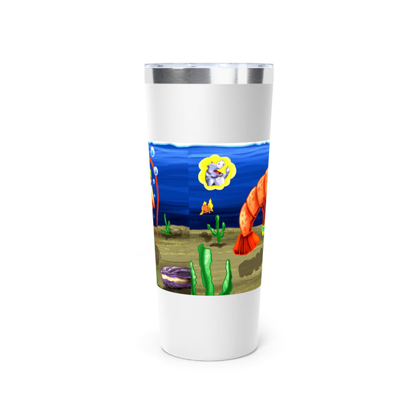 The Longest Yawn - 22oz Insulated Travel Mug with Simpson the sporty shrimp