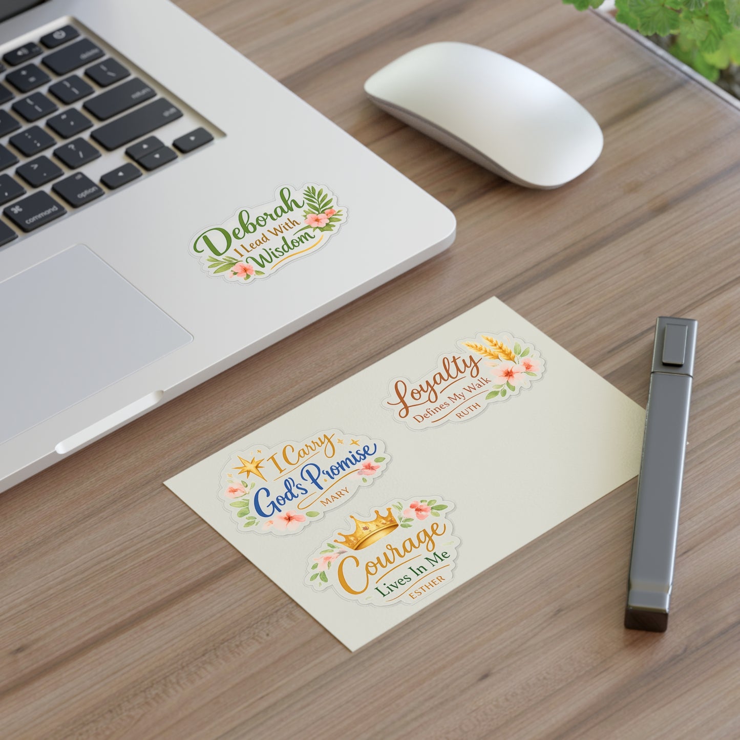 Inspirational Faith Sticker Sheet — "With God All Things Are Possible"