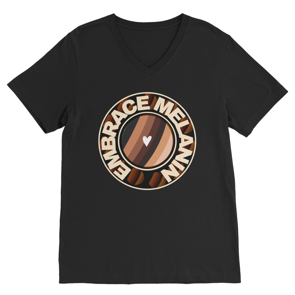 Embrace Melanin – Premium V-Neck T-Shirt