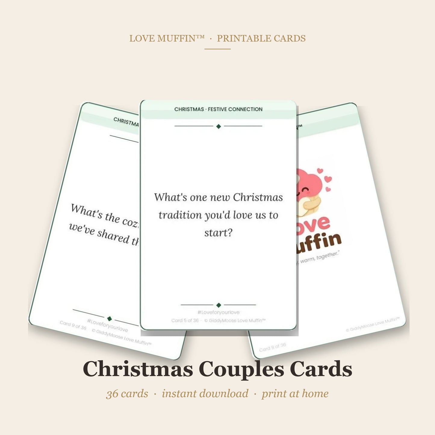 Christmas Couples Cards Printable