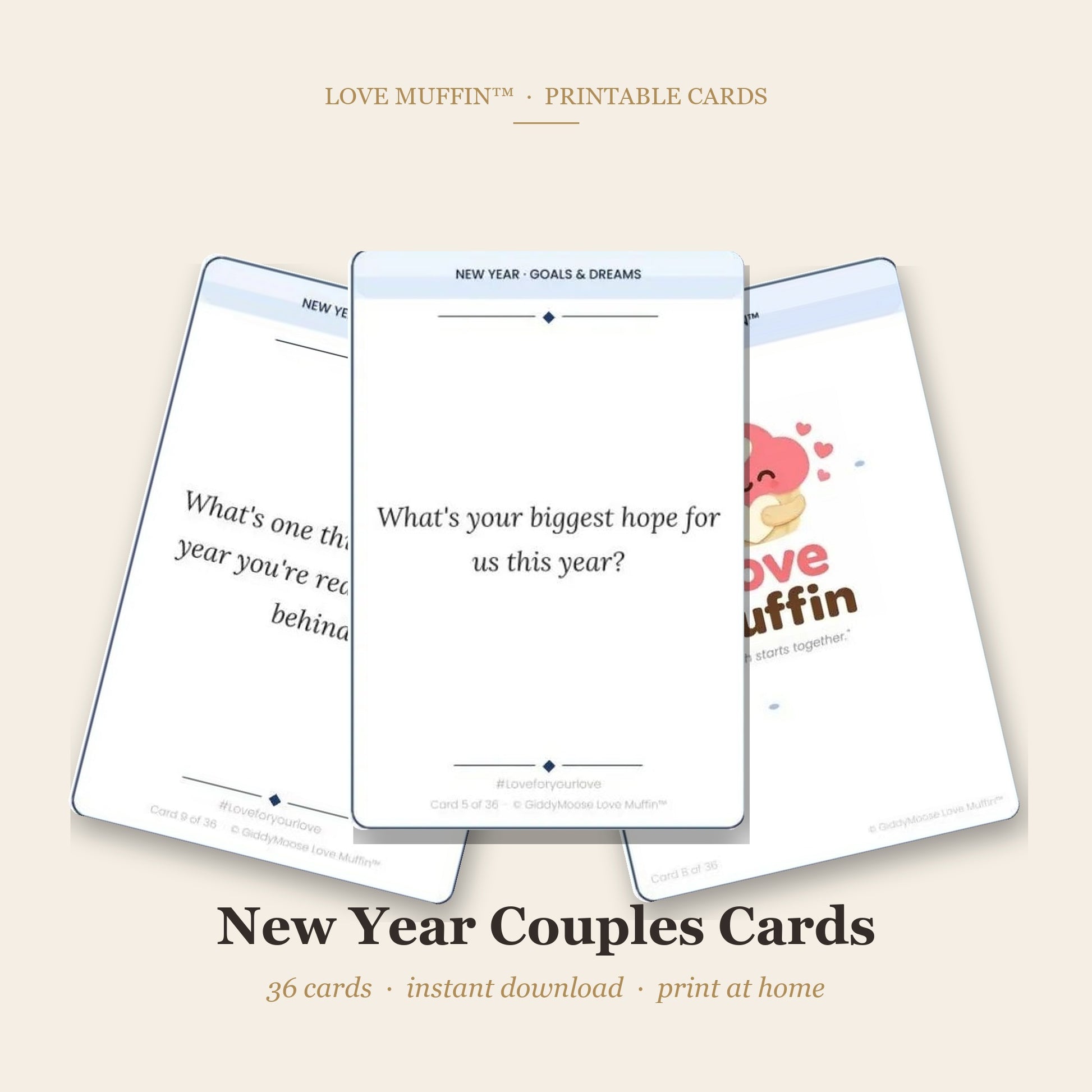 New Year Couples Cards Printable