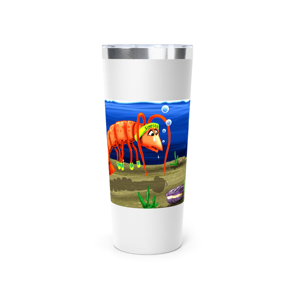 The Longest Yawn - 22oz Insulated Travel Mug with Simpson the sporty shrimp