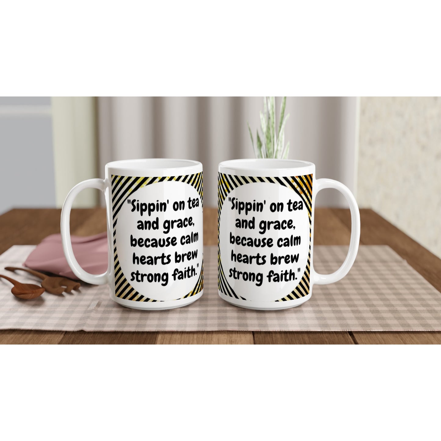Sipping on Tea & Grace Large Ceramic Mug | The Perfect Blend | SIIB