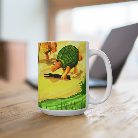 Cute Cartoon Turtle 15oz Mug - Perfect for Nature Lovers and Kids