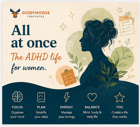All at Once — ADHD Life Planner & Emotional Regulation System | Notion Template for Women - June 1st pre-order
